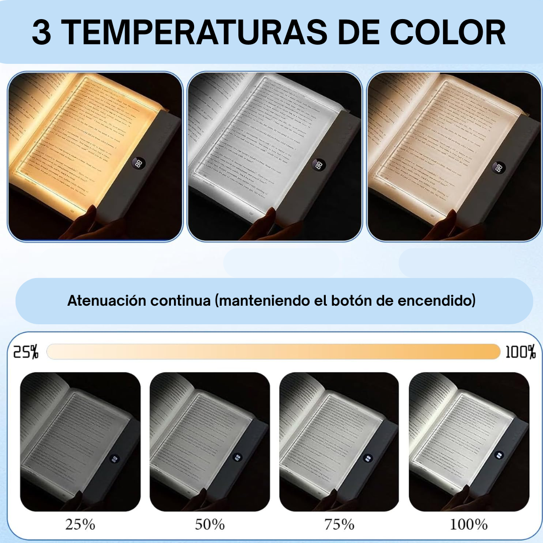 Cristal de lectura nocturna con luz led 💡
