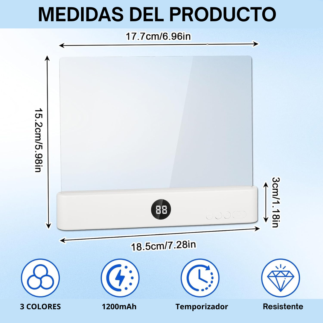 Cristal de lectura nocturna con luz led 💡